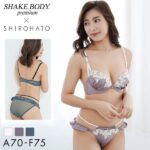 40％OFF (シェイクボディー)Shake Body エレガントサテンケミカル ブラジャー ショーツ セット SHIROHATO別注 谷間 [ 下着 レディース ブラ＆ショーツ ブラ ブラセット ブラショーツ 上下セット セクシー 勝負下着 盛り かわいい バストアップ ]