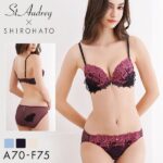 50％OFF (セントオードリー)St.Audrey tiara ロージーエッセンス SHIROHATO 別注 ブラジャー ショーツ セット 下着 レディース ブラ＆ショーツ ブラ ブラセット ブラショーツ 上下セット セットアップ セクシー 勝負下着